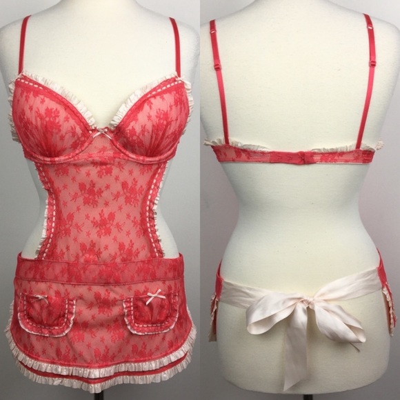 Victoria's Secret Other - VICTORIA'S SECRET maid apron babydoll lingerie